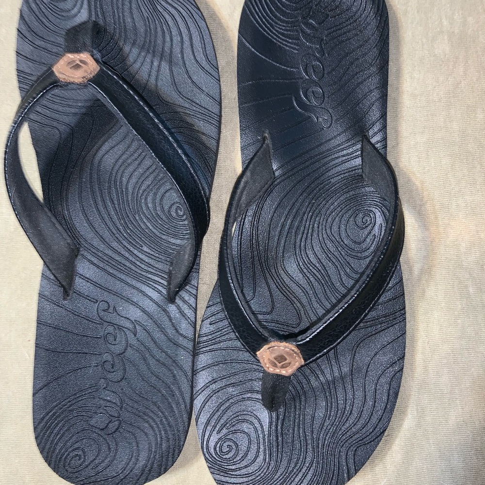 Reef black sandals